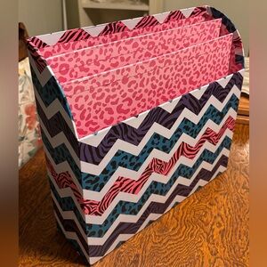 Zebra Print File Organizer